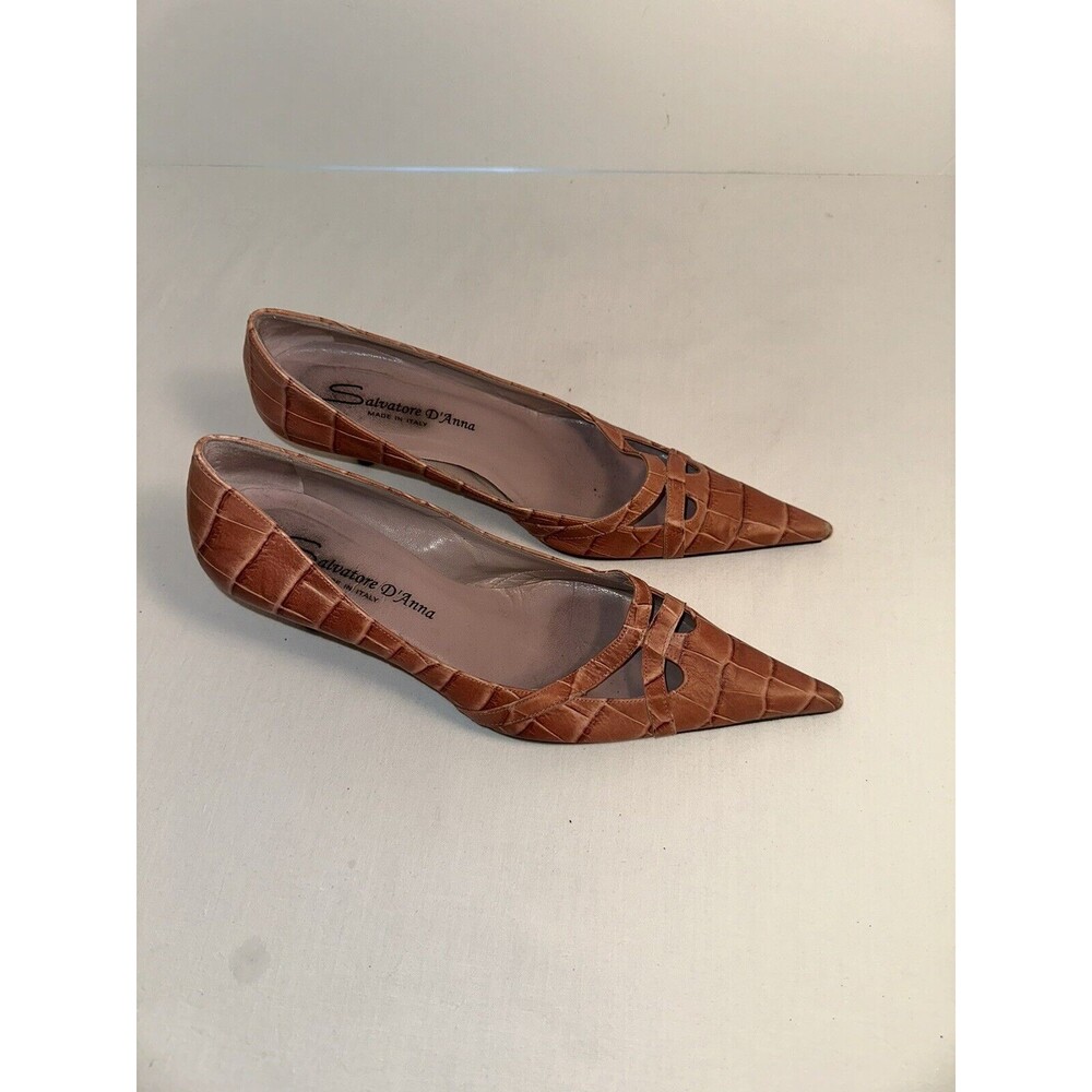 Salvatore d‘Anna - Leather kitten heels Pumps- Size 7.5 (38)